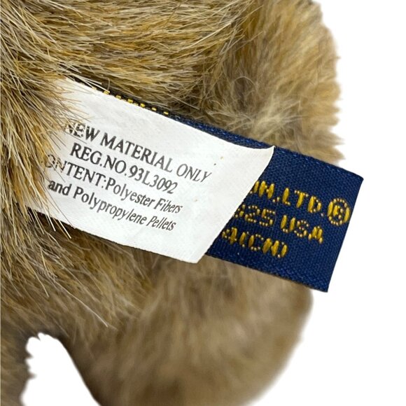 Boyds Plush Beary Goodfriend Holiday Teddy Bear 8" With Plaid Pillow - Picture 6 of 6